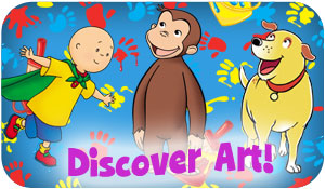 Discover art with your favorite PBS Kids characters!